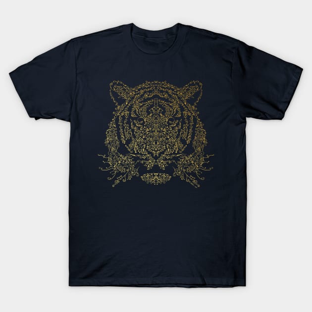 Ornamental Tiger T-Shirt by victorcalahan